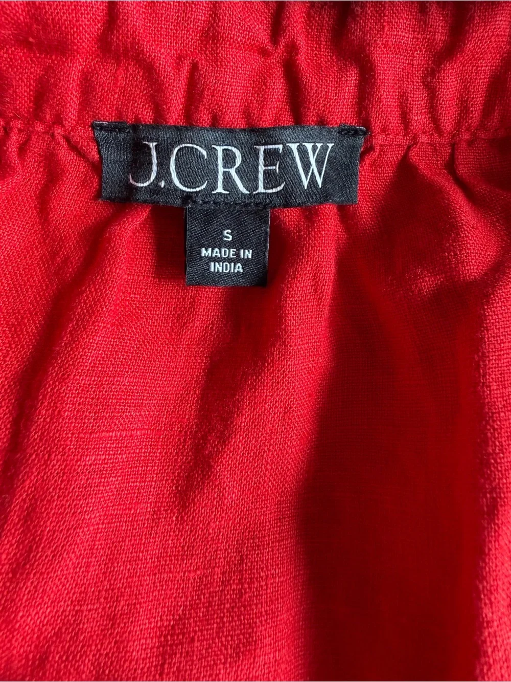 J. Crew Vibrant Red Square-Neck Top